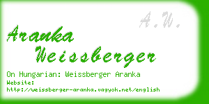 aranka weissberger business card